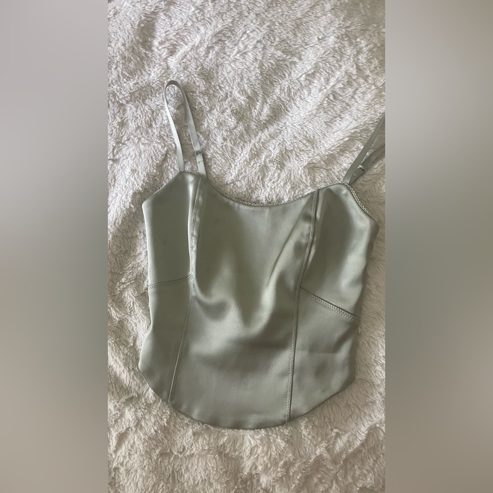 Sage green Aritzia corset top